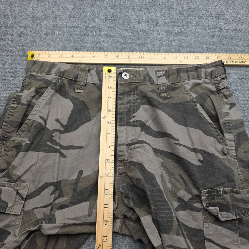 Wrangler Authentics Mens Camo Cargo Shorts Size 34 Relaxed Fit Cotton Camouflage